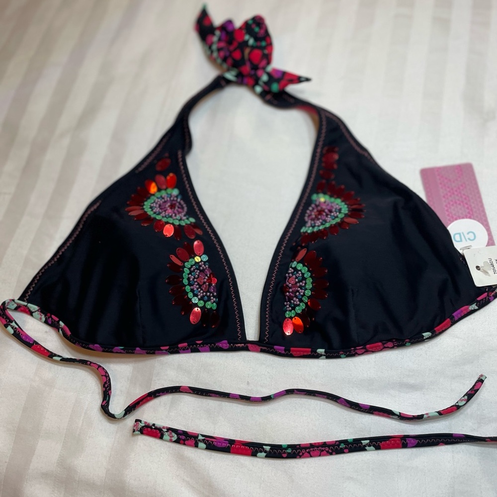XOXO Black and Red Bikini with Halter Top - Picture 8 of 15